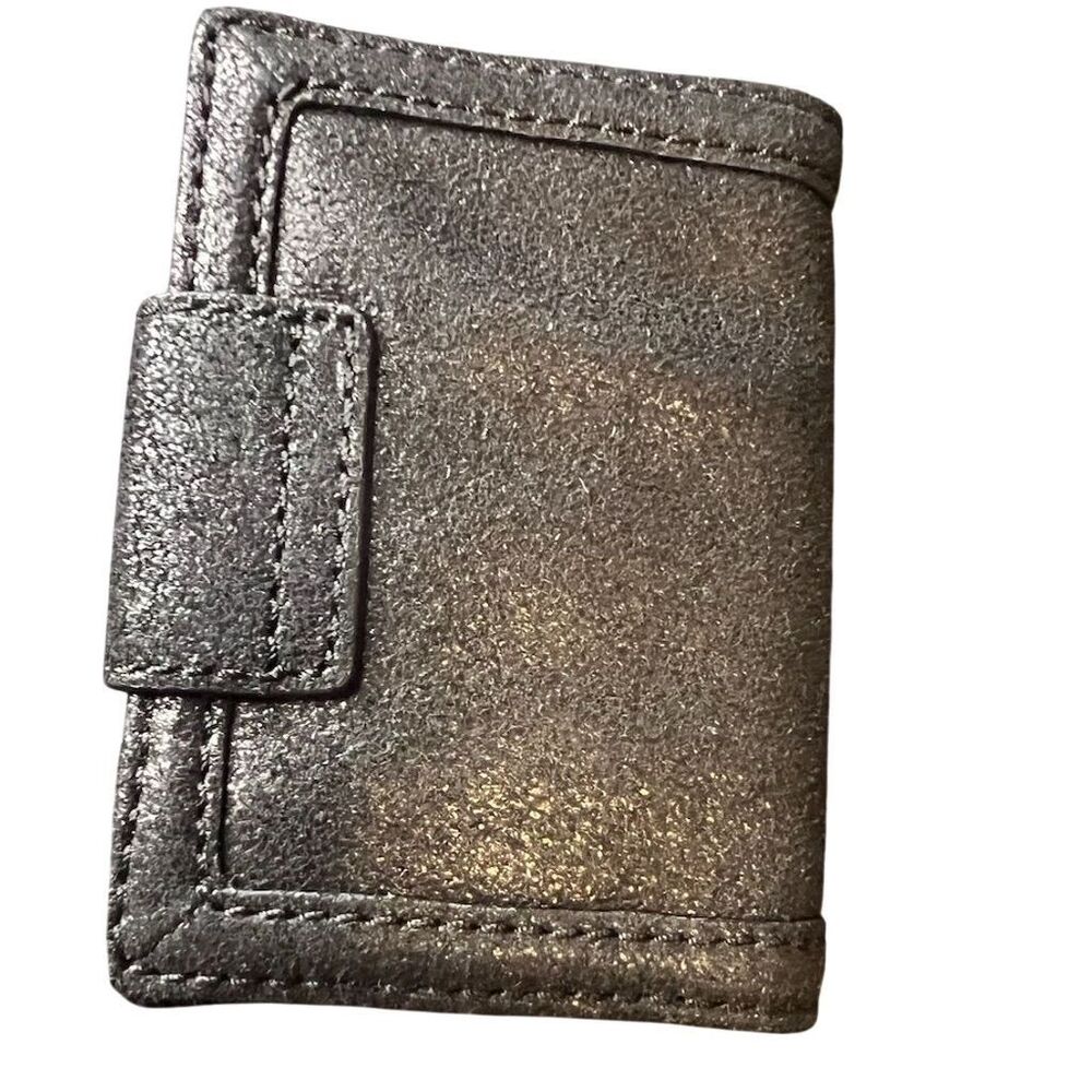 Marc by Marc Jacobs Women's Black Metallic Bifold Wallet Credit Card Slots EUC - Picture 3 of 3